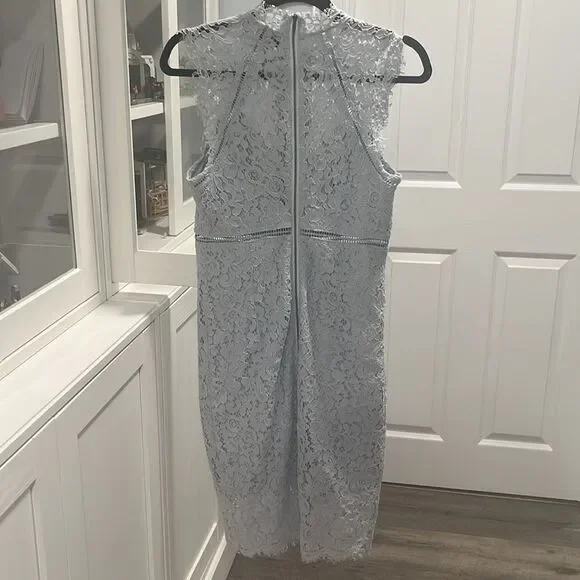 BARDOT Light Blue Mariana Light Blue Mist Pencil Dress, Size 6/S - Picture 8 of 12